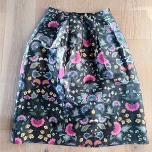 Floral Print Skirt with Pink Accents